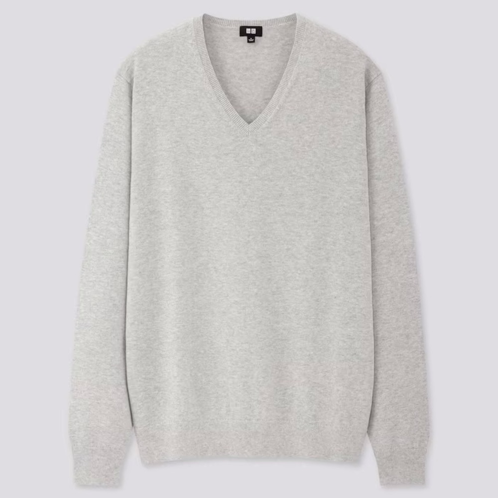 Uniqlo Men’s V-Neck Cotton Sweater